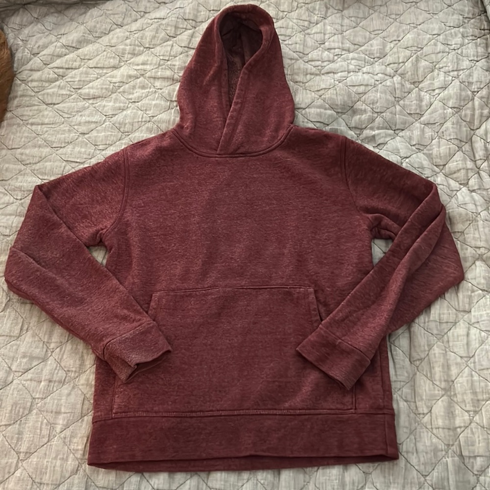 THREADS 4 THOUGHT boys dark ted/maroon hoodie